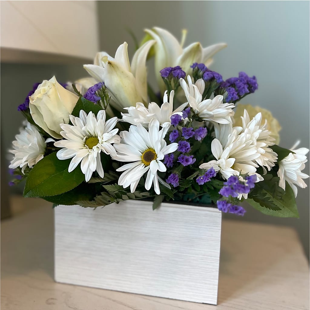 Beyond Blue Box Bouquet – Joyce Florist Of Dallas Inc, Dallas TX