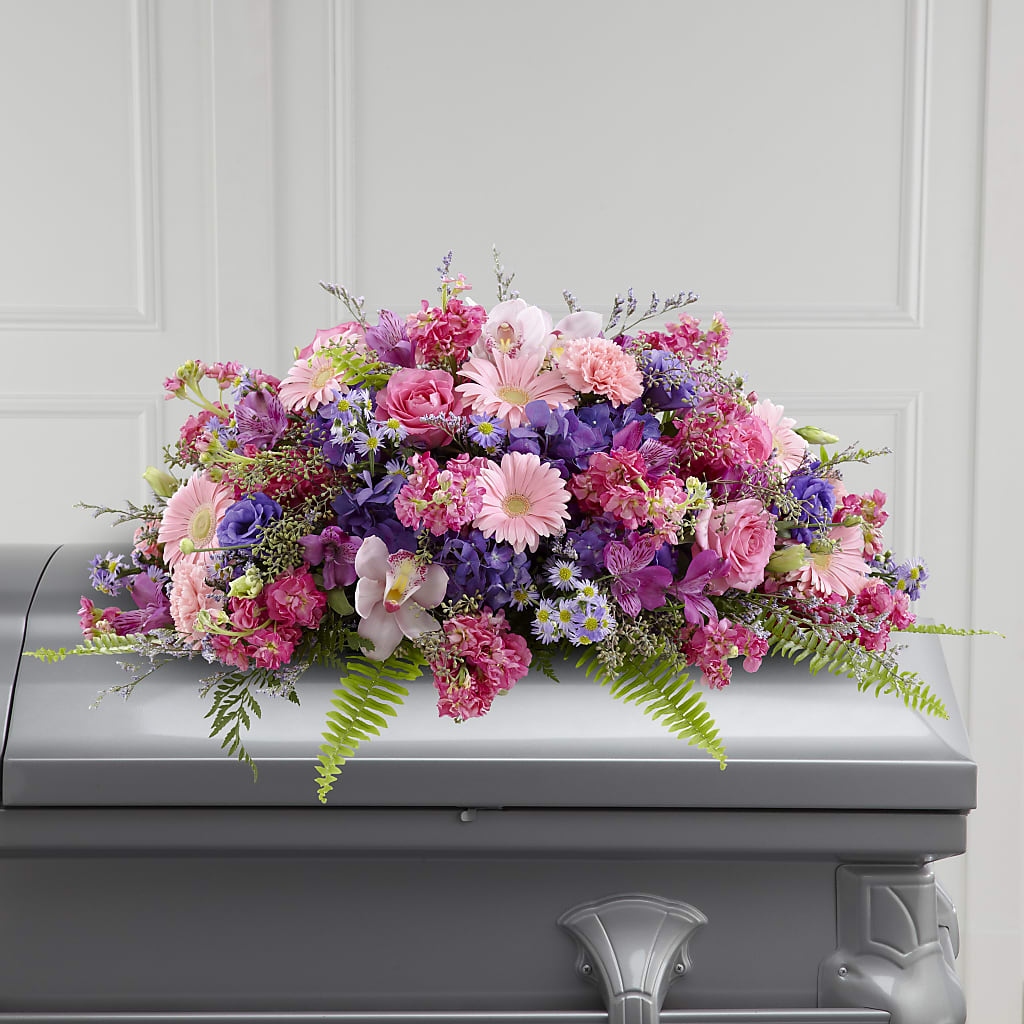 Glorious Garden Casket Spray – Joyce Florist Of Dallas Inc, Dallas TX
