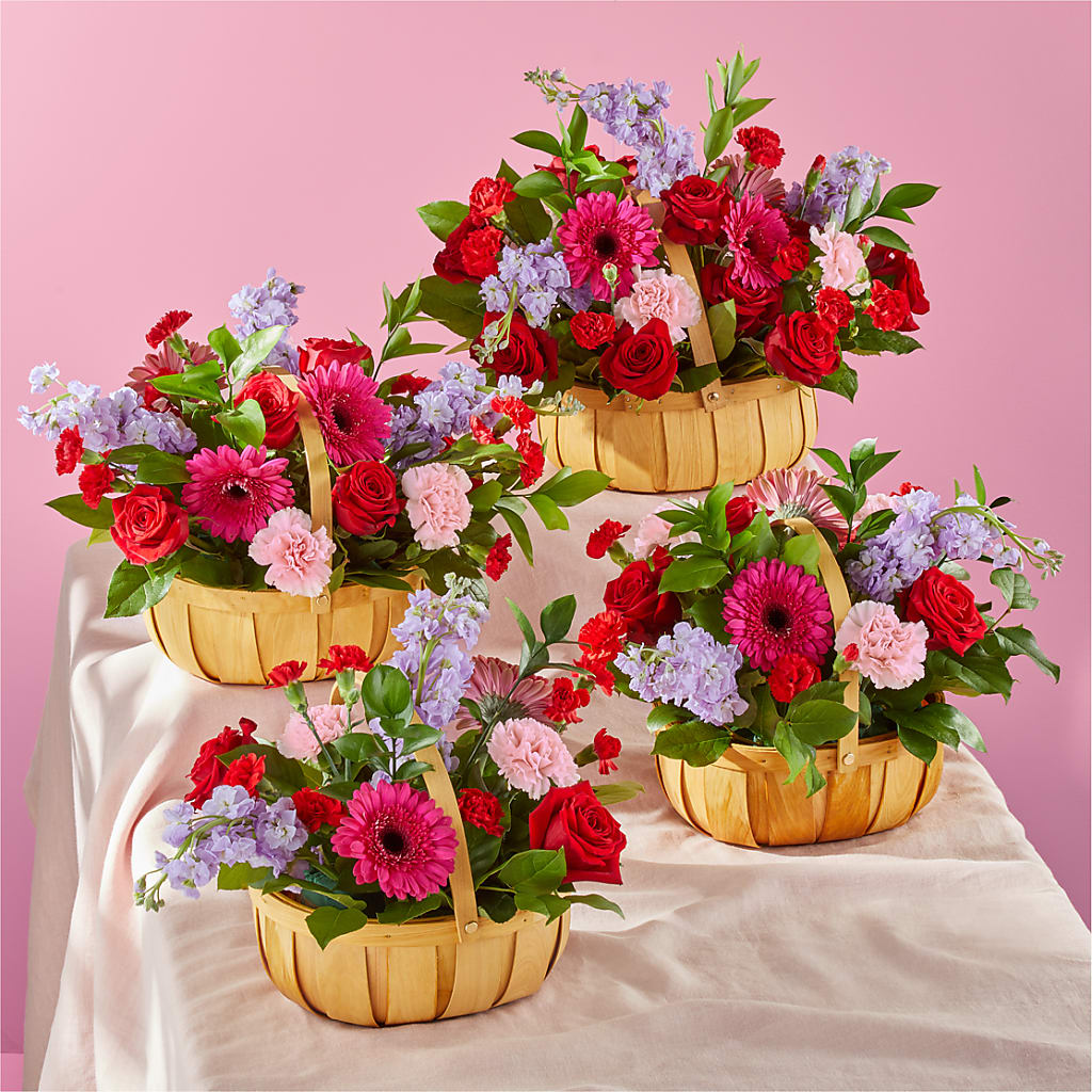 Pink Picnic Basket – Joyce Florist Of Dallas Inc, Dallas TX