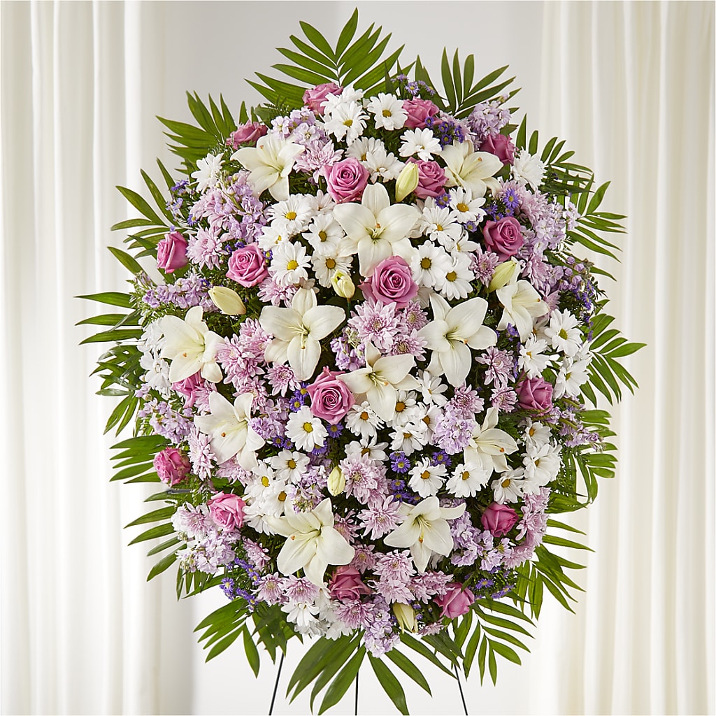 Surrounded by Love Standing Spray – Joyce Florist Of Dallas Inc, Dallas TX