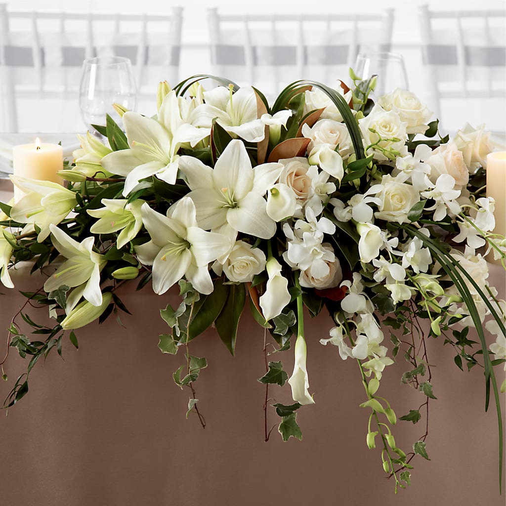 White Linen Arrangement – Joyce Florist Of Dallas Inc, Dallas TX
