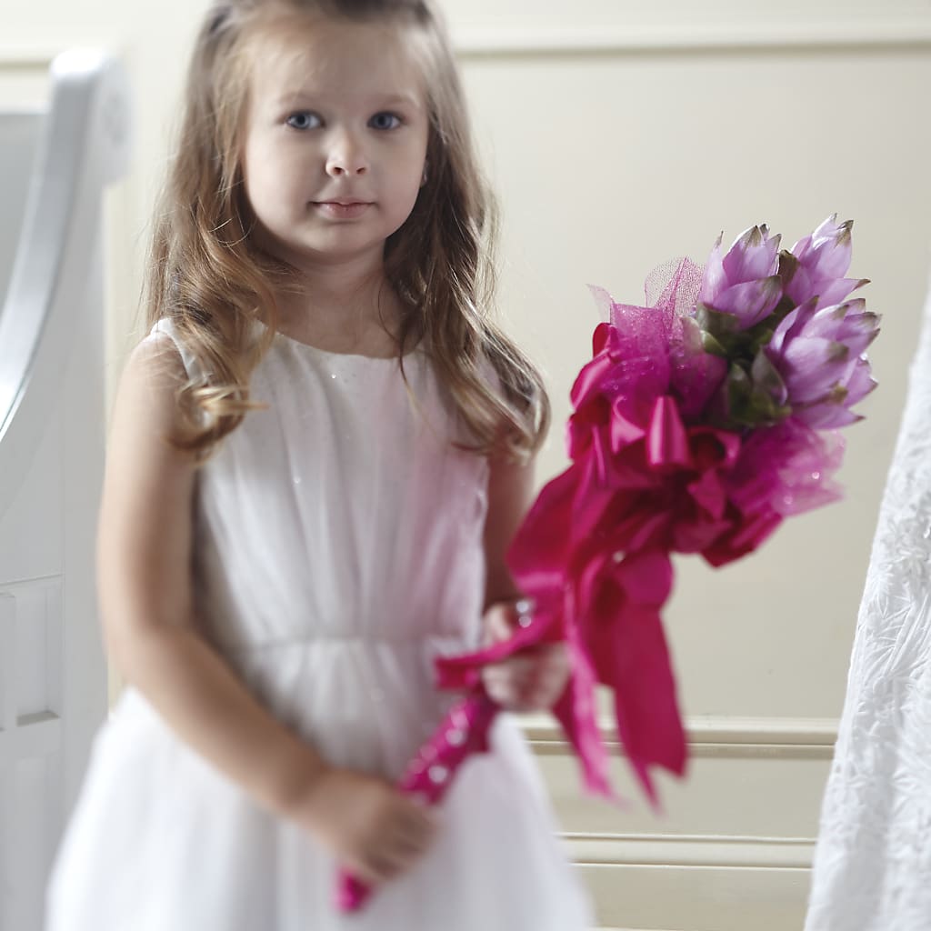 Sparkle Pink Flower Girl Bouquet – Joyce Florist Of Dallas Inc, Dallas TX