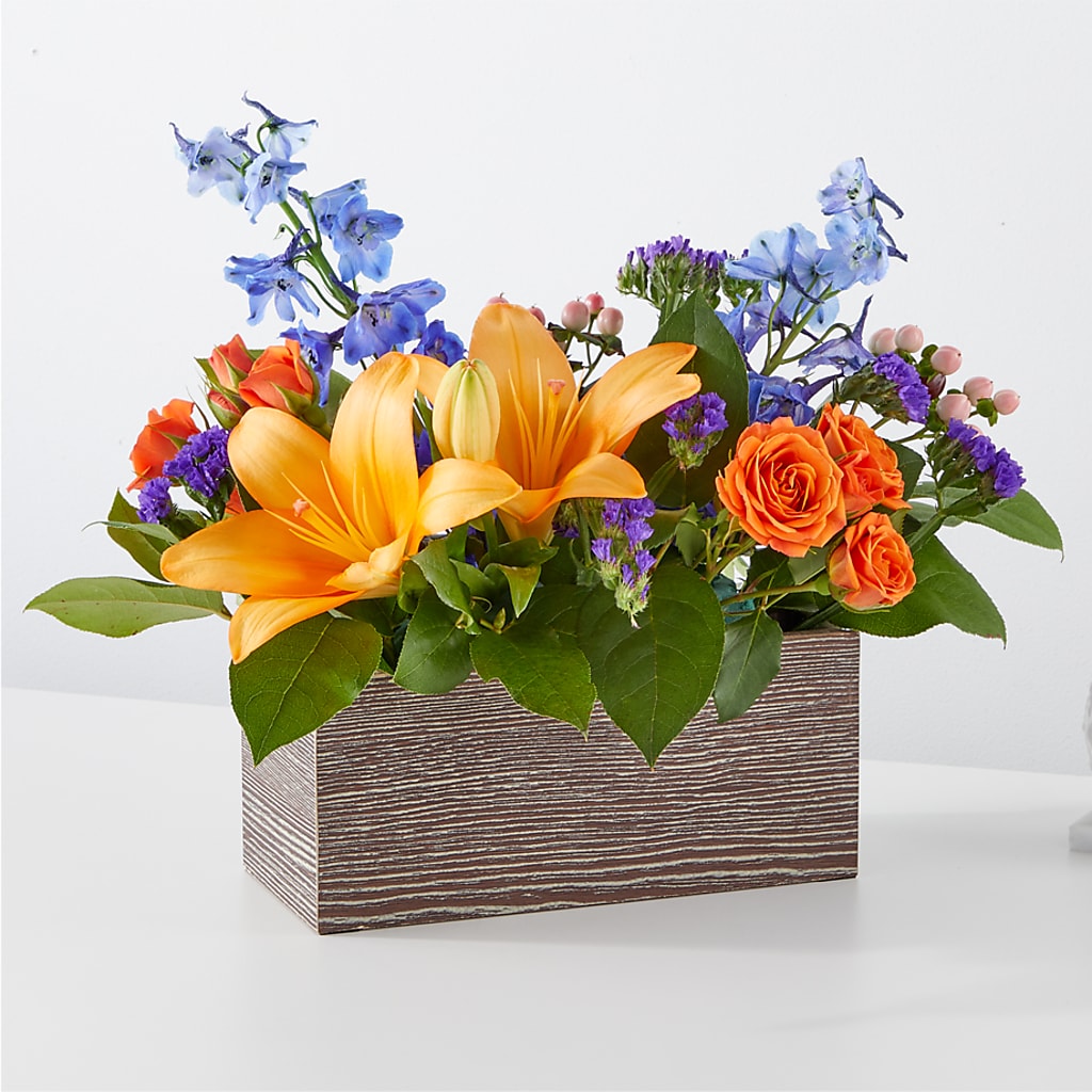 Radiant Citrus Box Bouquet –  Joyce Florist Of Dallas Inc, Dallas TX