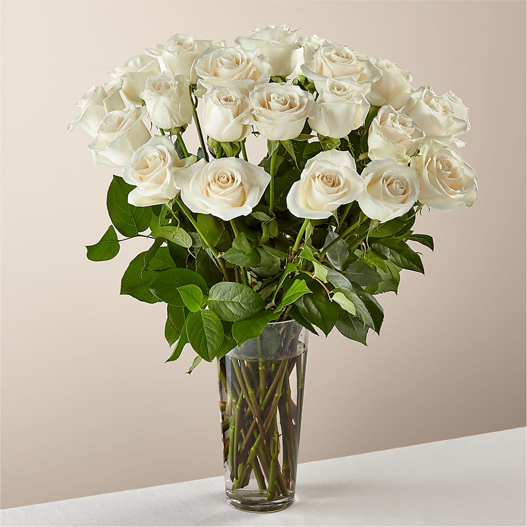 Long Stem White Rose Bouquet –  Joyce Florist Of Dallas Inc, Dallas TX