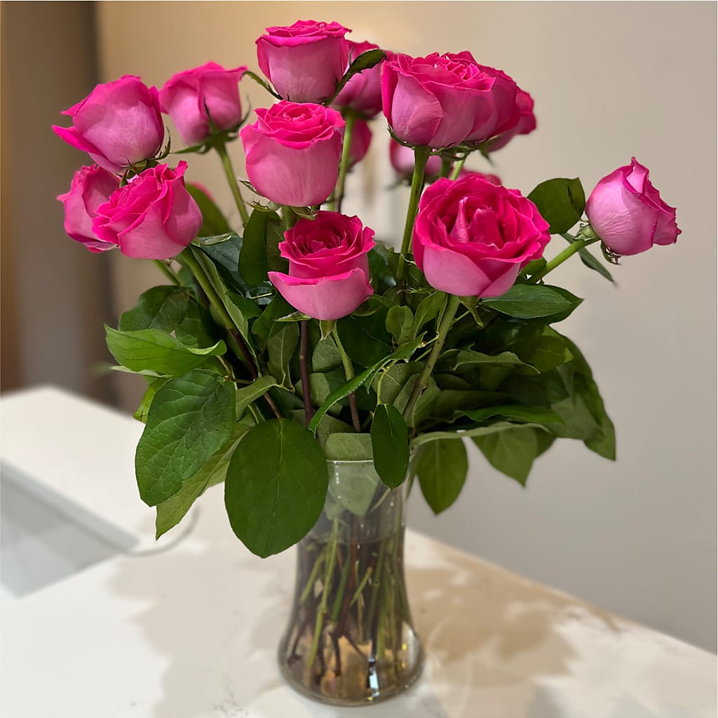 Long Stem Pink Rose Bouquet –  Joyce Florist Of Dallas Inc, Dallas TX