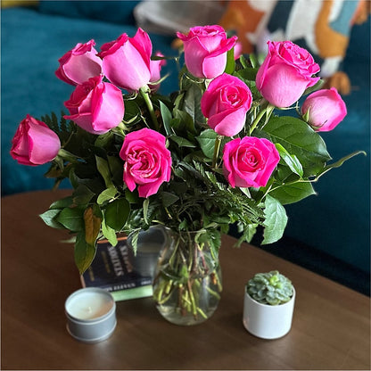 Long Stem Pink Rose Bouquet –  Joyce Florist Of Dallas Inc, Dallas TX