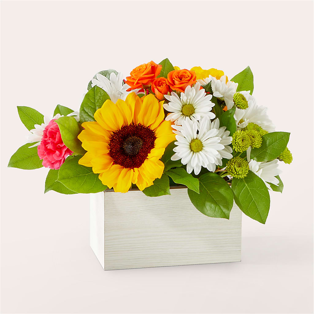 Sun-drenched Blooms Box Bouquet –  Joyce Florist Of Dallas Inc, Dallas TX
