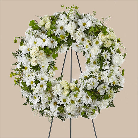Faithful Wishes Wreath –  Joyce Florist Of Dallas Inc, Dallas TX