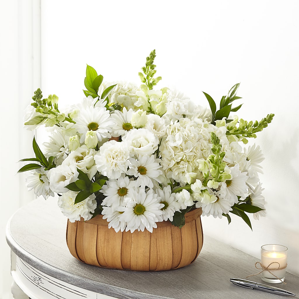 Pure Ivory Basket –  Joyce Florist Of Dallas Inc, Dallas TX