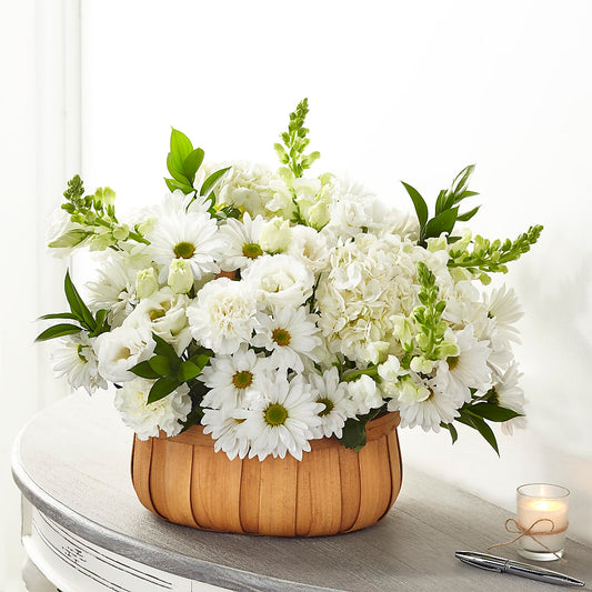 Pure Ivory Basket –  Joyce Florist Of Dallas Inc, Dallas TX