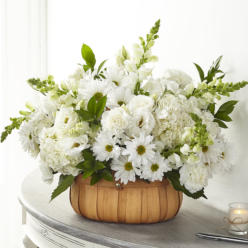 Pure Ivory Basket –  Joyce Florist Of Dallas Inc, Dallas TX