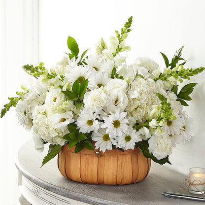 Pure Ivory Basket –  Joyce Florist Of Dallas Inc, Dallas TX