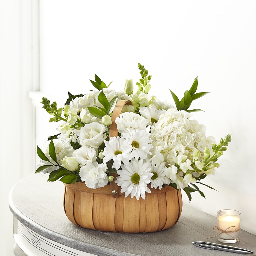 Pure Ivory Basket –  Joyce Florist Of Dallas Inc, Dallas TX