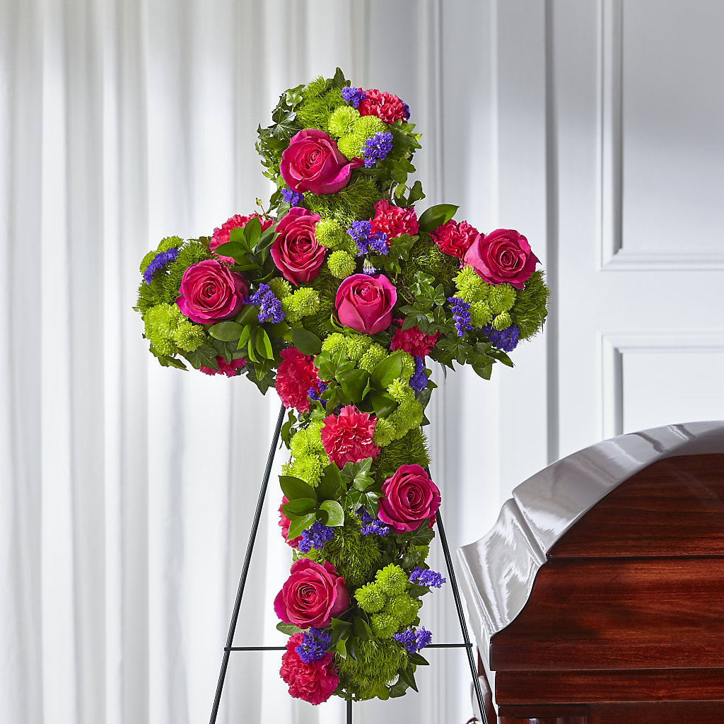 Tribute Rose Floral Cross –  Joyce Florist Of Dallas Inc, Dallas TX