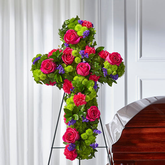 Tribute Rose Floral Cross –  Joyce Florist Of Dallas Inc, Dallas TX