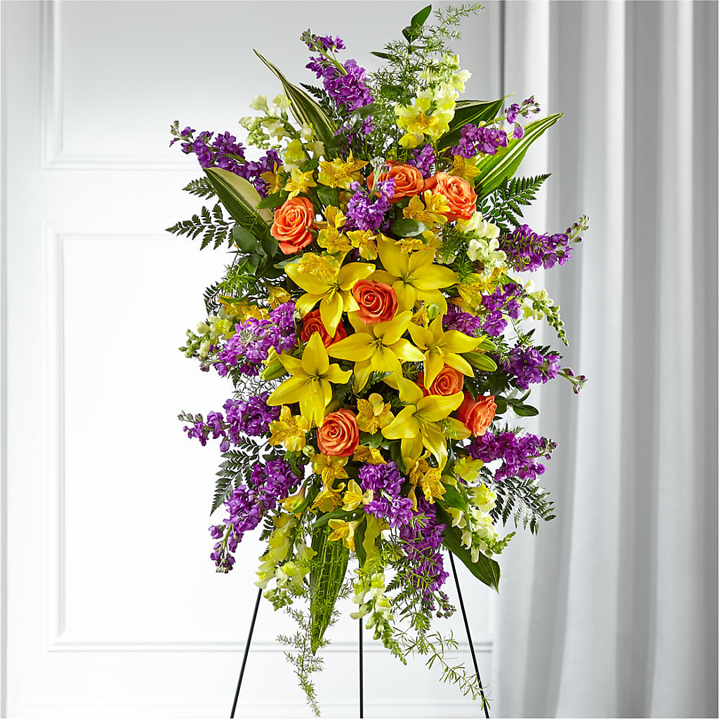Thoughtful Prayers Standing Spray –  Joyce Florist Of Dallas Inc, Dallas TX