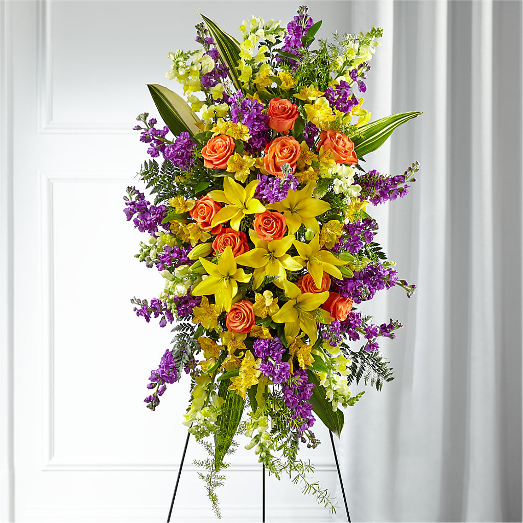 Thoughtful Prayers Standing Spray –  Joyce Florist Of Dallas Inc, Dallas TX