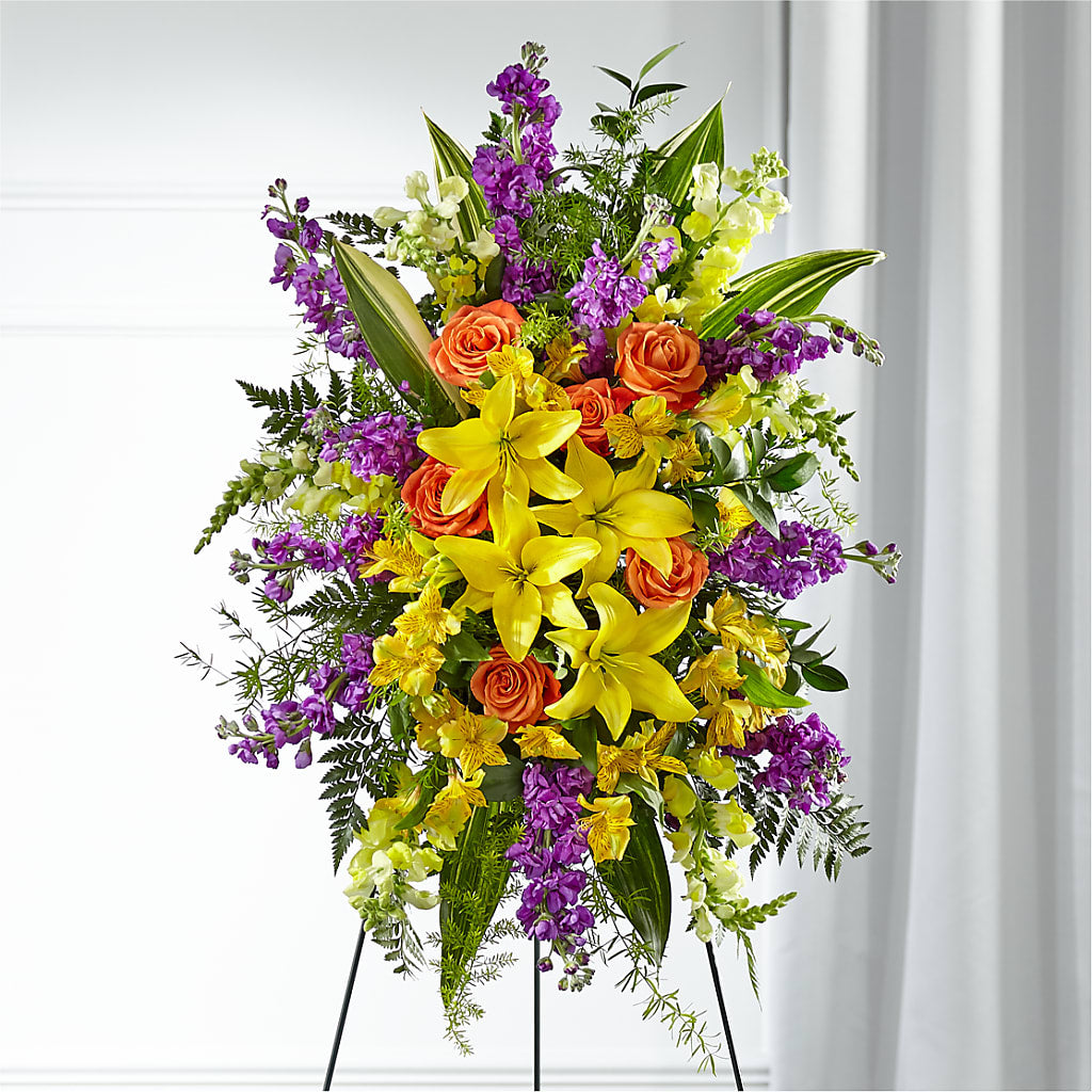 Thoughtful Prayers Standing Spray –  Joyce Florist Of Dallas Inc, Dallas TX