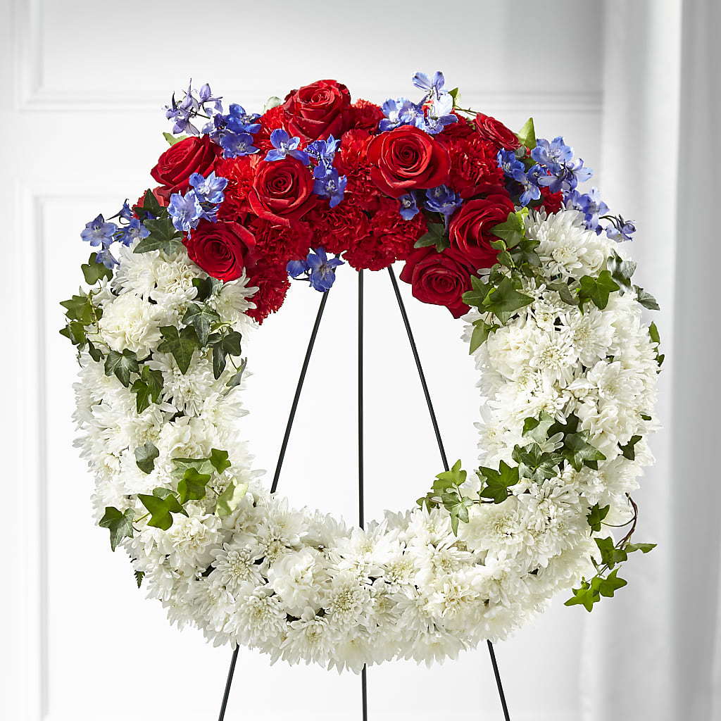 Patriotic Passion Wreath –  Joyce Florist Of Dallas Inc, Dallas TX