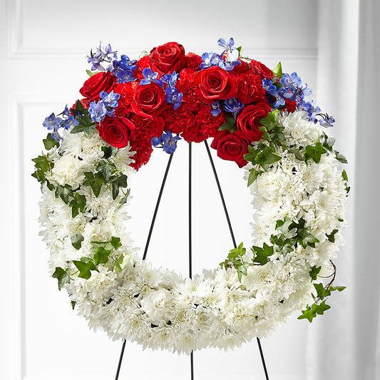 Patriotic Passion Wreath –  Joyce Florist Of Dallas Inc, Dallas TX