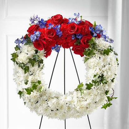Patriotic Passion Wreath –  Joyce Florist Of Dallas Inc, Dallas TX