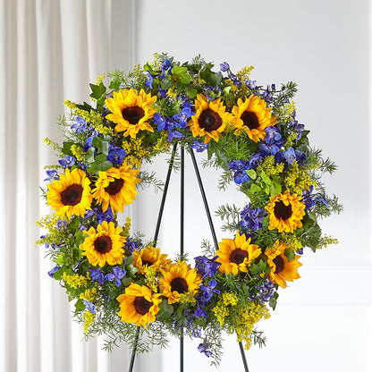 Bright Rays Wreath –  Joyce Florist Of Dallas Inc, Dallas TX
