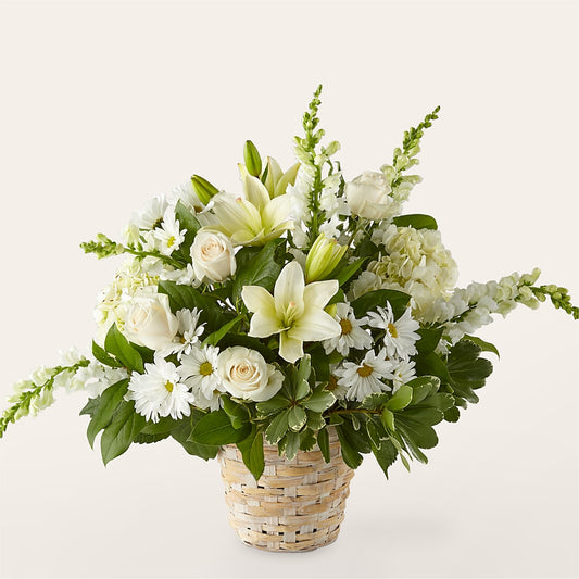 Ivory Elegance Floral Basket –  Joyce Florist Of Dallas Inc, Dallas TX