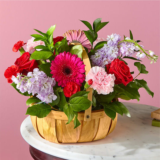 Pink Picnic Basket –  Joyce Florist Of Dallas Inc, Dallas TX