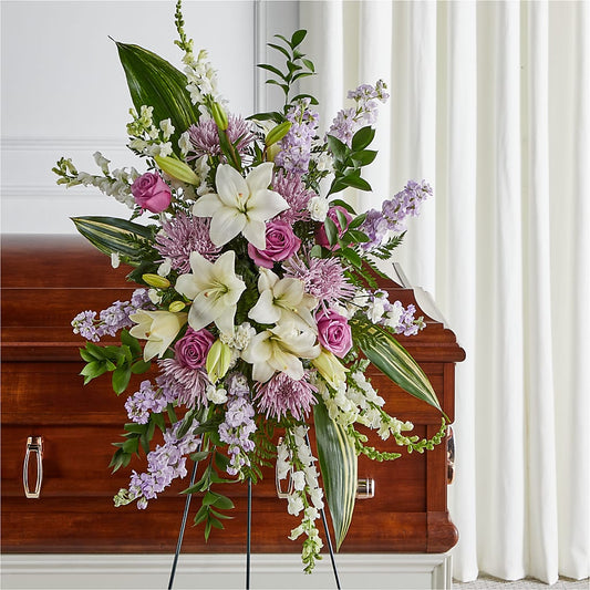 Grateful Hearts Standing Spray –  Joyce Florist Of Dallas Inc, Dallas TX
