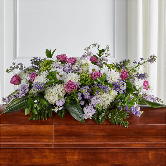 Meadows of Serenity Casket Spray –  Joyce Florist Of Dallas Inc, Dallas TX