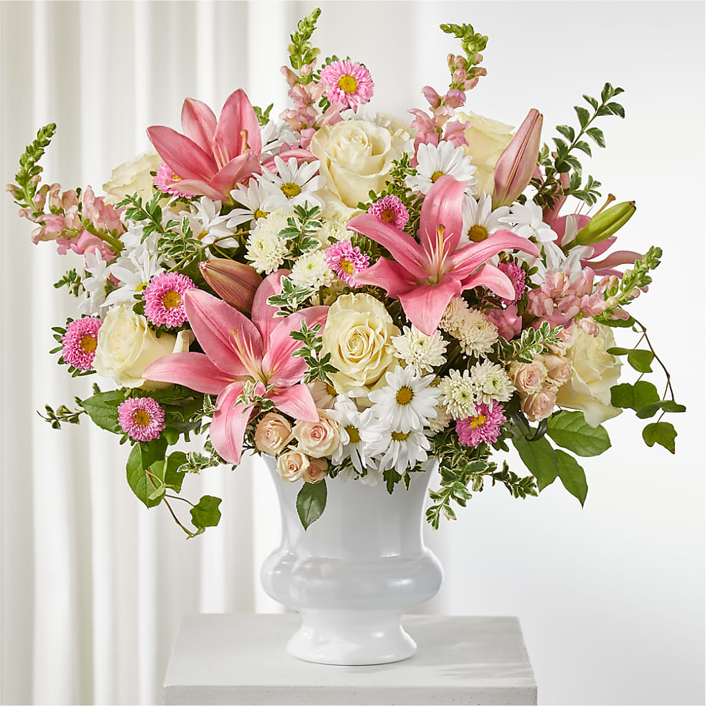 Empathetic Blooms Urn Arrangement –  Joyce Florist Of Dallas Inc, Dallas TX