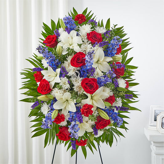 Cherished Service Standing Spray –  Joyce Florist Of Dallas Inc, Dallas TX