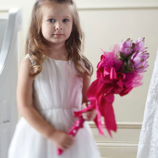 Sparkle Pink Flower Girl Bouquet –  Joyce Florist Of Dallas Inc, Dallas TX