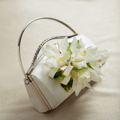 White Purse Decor –  Joyce Florist Of Dallas Inc, Dallas TX
