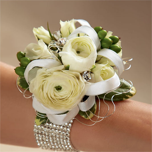 White Wedding Corsage –  Joyce Florist Of Dallas Inc, Dallas TX